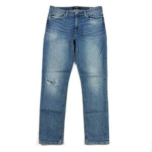 Hudson Nico Skinny Jeans Distressed Ripped Knee Medium Wash